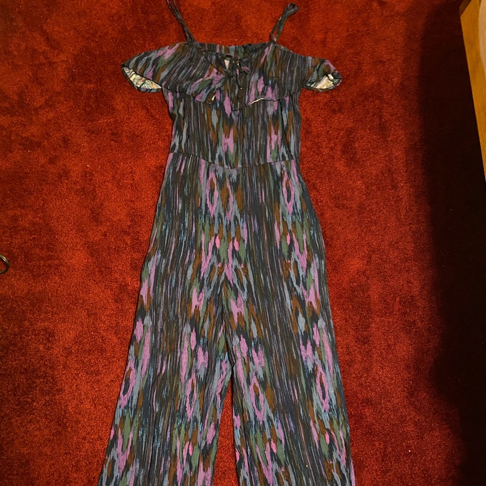 Small Forever21 Boho Ruffle Jumpsuit